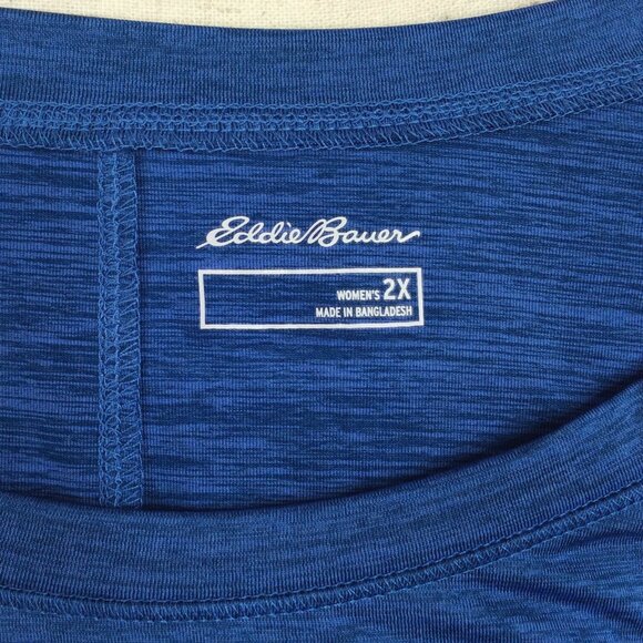 NWT Eddie Bauer Resolution T-Shirt Womens Plus Size 2X Blue Short Sleeve - Picture 7 of 8